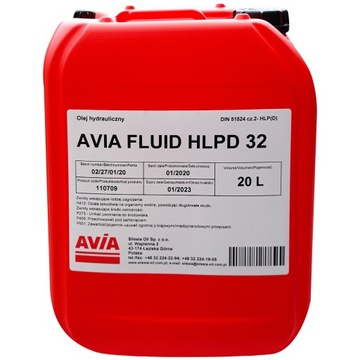 Olej hydrauliczny AVIA FLUID HLPD 32 HLP-D 32 20L