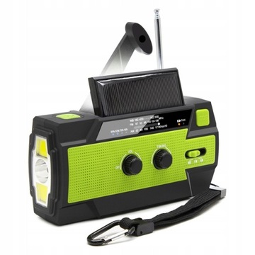 Radio awaryjne CARMY 3.0 na korbkę solarne 4000mAh