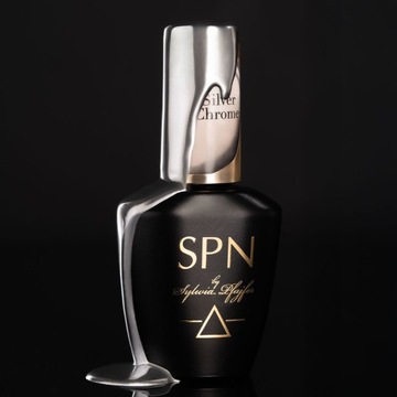 Гибридный лак для ногтей серебряный серебряный хром ультрафиолетовый ультрафиолетовый ультрафиолетовый ультрафиолетовый ультрафиолетовый LAQ 8ml Spn Nails