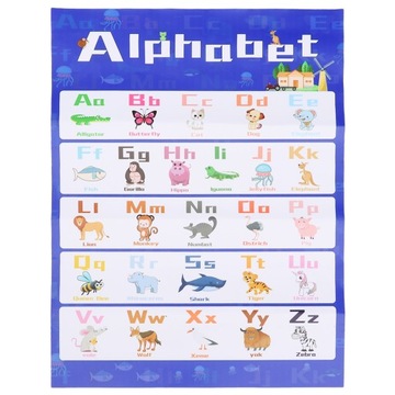 Plakat z literami alfabetu Interaktywny alfabet