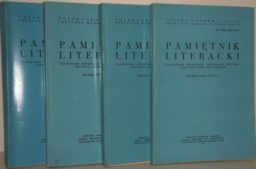 PAMIĘTNIK LITERACKI KOMPLETNY ROCZNIK LXXXIII/1992