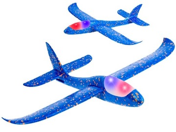 SAMOLOT STYROPIANOWY SZYBOWIEC 47 CM ŚWIECĄCY LED