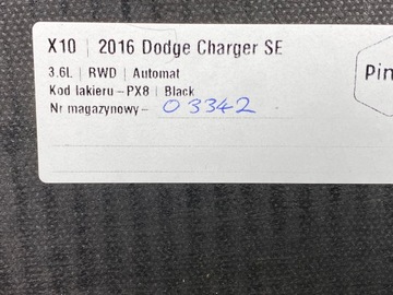 POLIČKA KUFRU PÁSY DODGE CHARGER 2015+ USA
