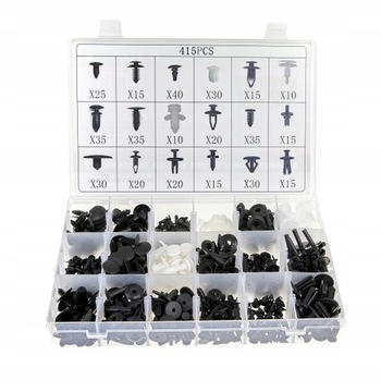 ZESTAW SPINEK KOŁKÓW KLIPSÓW DO TAPICERKI 415 SZT FORD 18 ROZMIARÓW