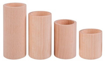 Drewniany ŚWIECZNIK ŚWIĄTECZNY NA TEALIGHT OKRĄGŁE KOMPLET NA STÓŁ OZDOBA