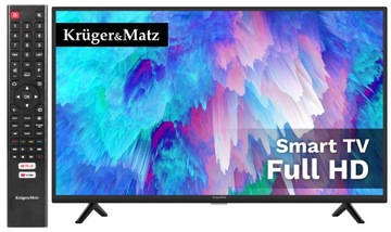 TELEWIZOR LED 40'' KRUGER&MATZ SMART TV FULL HD DVB-T2 NETFLIX YOUTUBE
