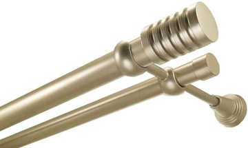 Karnisz metalowy fi 25+19 podwójny 2,7 m bez żabek
