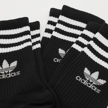 Skarpetki wysokie adidas Crew Socks Originals 3 pary paski czarne 34-36