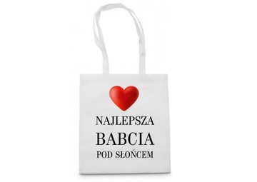 Torba na zakupy dla Babci biała eko PREZENT
