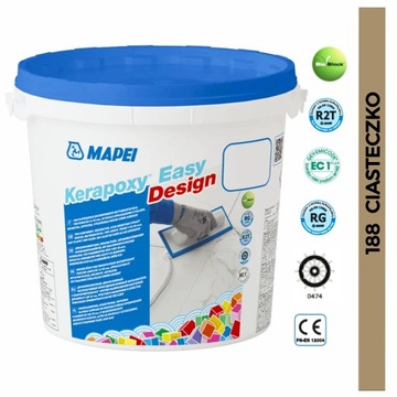 Fuga epoksydowa MAPEI kwasoodporna Kerapoxy Easy Design 3kg 188 Ciasteczko