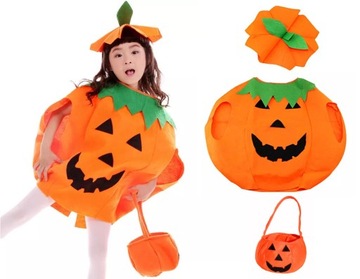 STRÓJ DYNIA CZAPKA PRZEBRANIE HALLOWEEN KOSZYK
