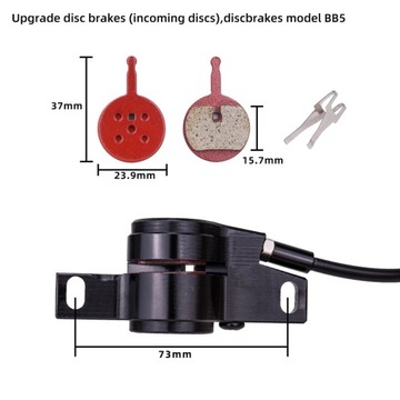 Гидравлические дисковые тормоза Mountain Red MTB с диском