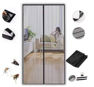 МАГНИТНАЯ МОСКИТНАЯ СЕТКА ДЛЯ ДВЕРЕЙ СЕТКА ДЛЯ МАГНИТА 210х100см