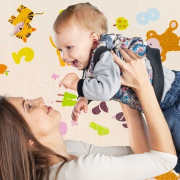 ОБРАЗОВАТЕЛЬНЫЙ КОВРИК ДЛЯ ДЕТЕЙ, ДВУХСТОРОННИЙ ПЕН, ДЛЯ ИГР ДЕТЕЙ, 200Х180