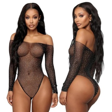 BODYSTOCKING SEXY KOMPLET BIELIZNA EROTYCZNA BODY
