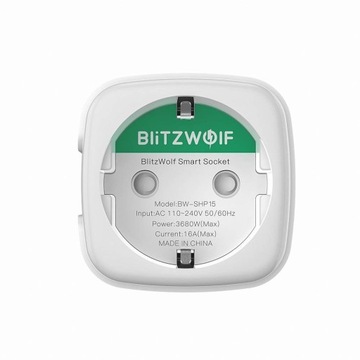 Умная розетка Blitzwolf BW-SHP15, ZigBee, 3680Вт