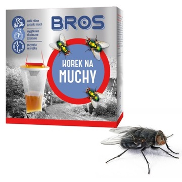 WOREK NA MUCHY PUŁAPKA ŁAPKA BROS Z PRZYNĘTĄ WABIK