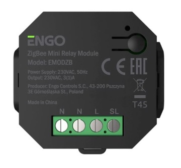 ENGO EMODZB Bezprzewodowy moduł przekaźnika z funkcją repeatera ZigBee,