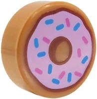 LEGO 98138pb182 pączek, donat z posypką , ciastko 5 sztuk