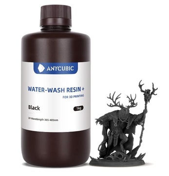 ŻYWICA ANYCUBIC 1L WATER WASHABLE+ CZARNA BLACK