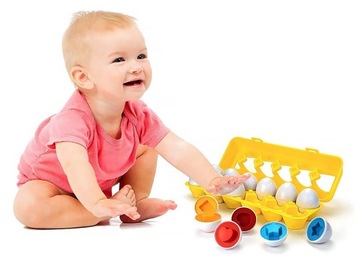 ЦВЕТНАЯ ПАЗЛ-СОРТИРОВКА ЯИЦ МОНТЕССОРИ СООТВЕТСТВУЙТЕ УЗОРАМ ЦВЕТА ФОРМЕ