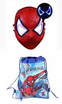 Spider-Man MASKA ŚWIECĄCE OczY TORBA Gratis Marvel