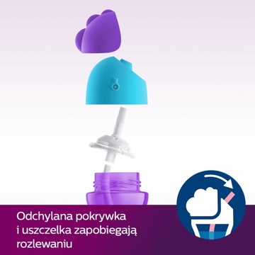 Philips Avent Бутылочка с трубочкой 9м+ фиолетовая