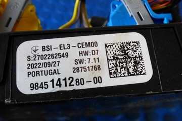 Блок предохранителей BSI TOYOTA PROACE COMBO E RIFTER PARTNER IV 1.5D