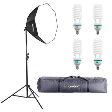 LAMPA softbox octa 60 4x85W + STATYW + TORBA