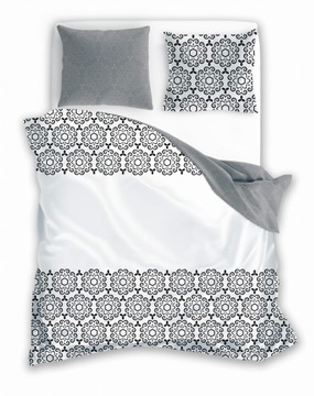 KOMPLET POŚCIELI GLAMOUR Bawełniana 180cm x 200cm 2x 70cm x 80cm 3 części