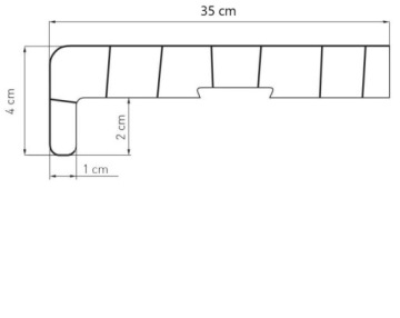 PARAPET PCV WEWNĘTRZNY SREBRNY 35 X 160