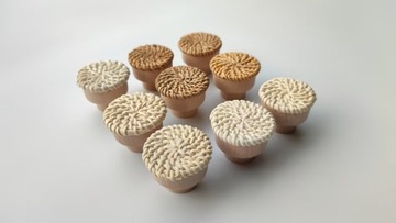 Ручки комода из ротанга в стиле бохо Деревянные ручки для
