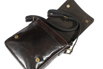 Мужская коричневая винтажная сумка через плечо из итальянской кожи, маленькая