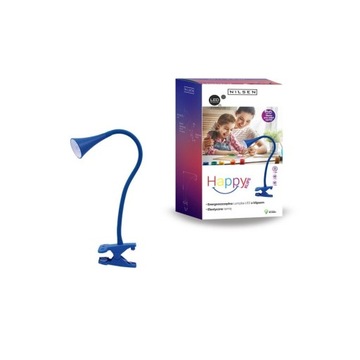 NILSEN LAMPKA BIURKOWA Z KLIPSEM LED 2,5W NIEBIESK