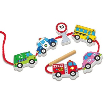 VIGA WOODEN STRINGER STRINGER кружево MONTESSORI CARS