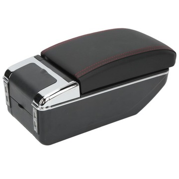 Подлокотник на центральной консоли, 7 USB-портов, двухслойный, удобный.
