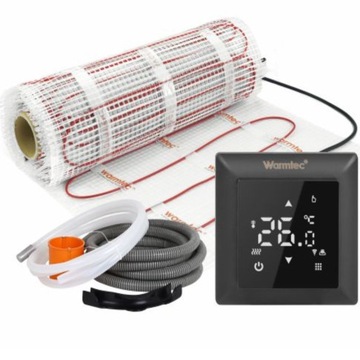 MATA GRZEJNA GRZEWCZA POD PŁYTKI DS2-30/WRT31W-CZ WiFi 3m2 ZESTAW CZARNY