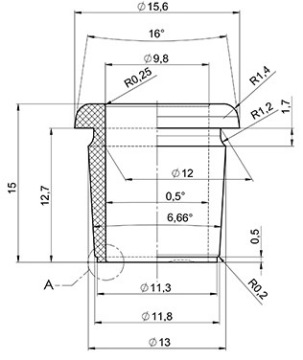 белая втулка для плетеного кабеля LOFT