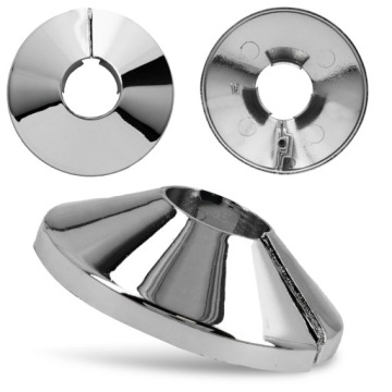 МАСКИРОВОЧНАЯ РОЗЕТКА для труб 16 мм ХРОМ Разъемная крышка радиатора