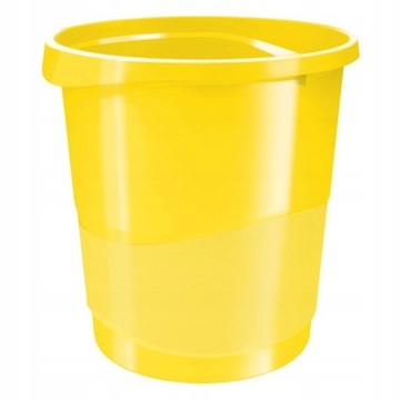 Kosz na śmieci pojemnik biurowy 14l 32cm Żółty