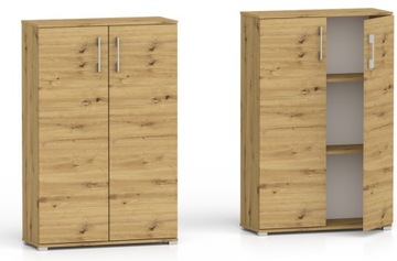 Regał biurowy niski, komoda, szafka RELIC 2D dąb artisan 110 x 60 x 32 cm