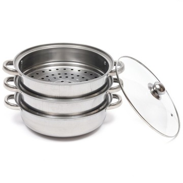 3-WARSTWOWY PAROWIEC ZE STALI NIERDZEWNEJ 28CM