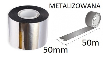 TAŚMA metalizowana izolacyjna aluminiowa uszczelniająca 5cm/50m Paper-tech