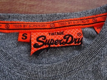 SUPERDRY VINTAGE KOSZULKA T-SHIRT DUŻE LOGO S