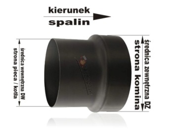 Редукция дымохода печи диаметром 130/160