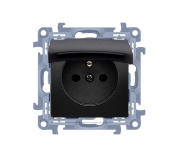 Simon 10 gniazdo pojedyncze z klapką ip44