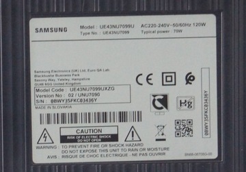 Samsung UE43NU7099 43-дюймовый 4K UHD LED-телевизор