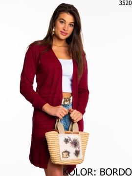 Modny Wygodny Kobiecy SWETER Narzutka KARDIGAN 3520