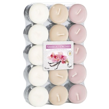 ŚWIECZKI ZAPACHOWE PODGRZEWACZE ŚWIECA TEALIGHT 30 ŚWIECZKI ŚWIECE ORCHIDEA
