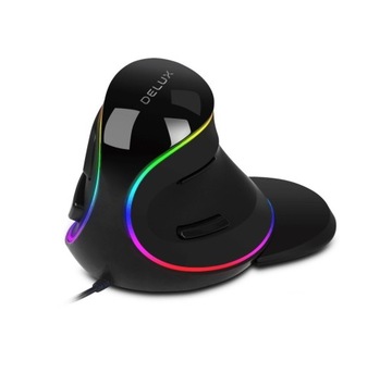 Mysz ergonomiczna przewodowa Delux M618 PLUS RGB